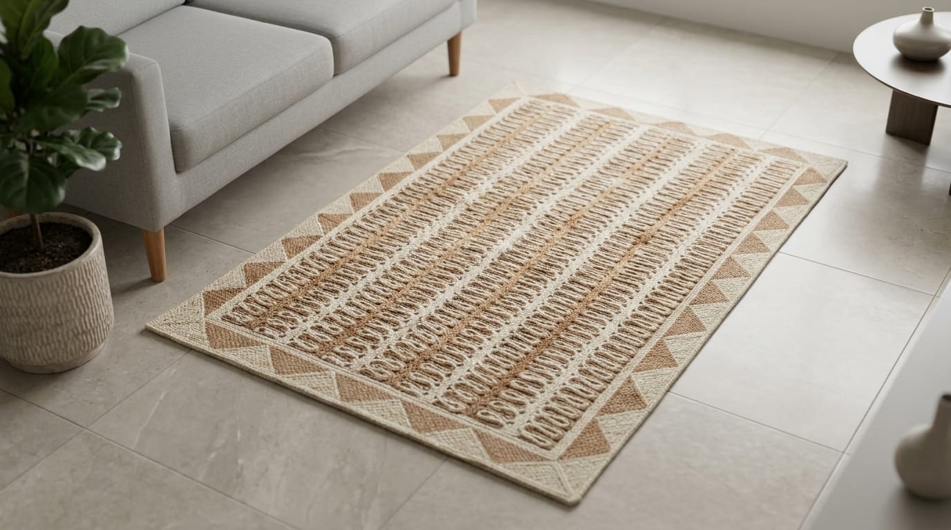 Premium Handcrafted Jute Area Rug 3' 5'